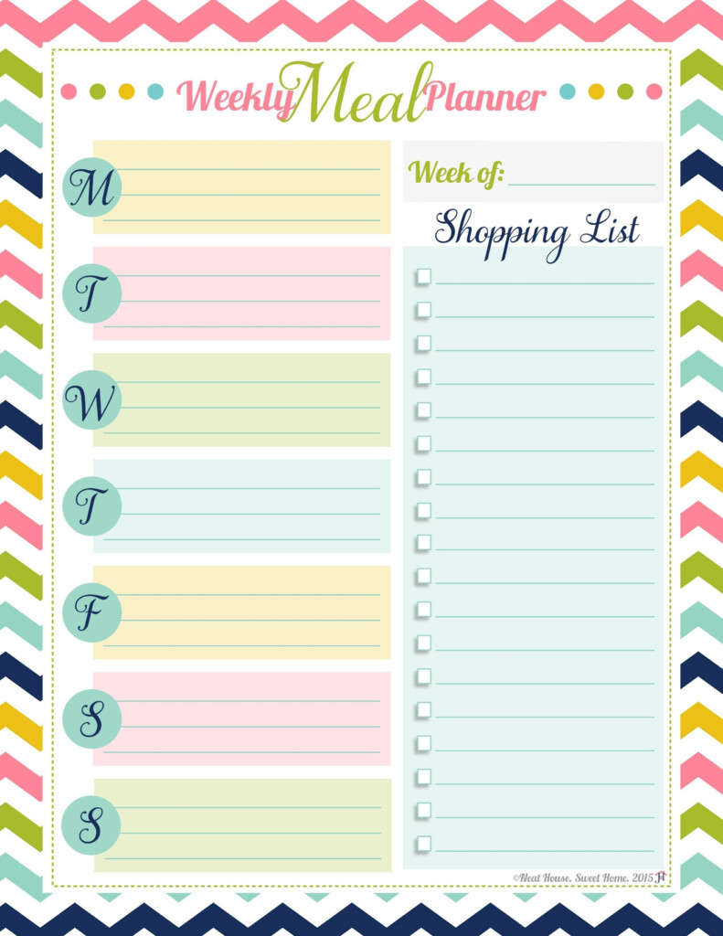 Weekly Meal Planner Free Printable Homemaking Tips Meal Planner 