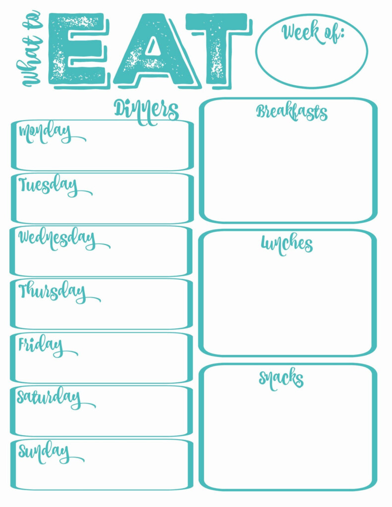 Weekly Meal Planner Template Printable Beautiful Pantry Makeover Free 