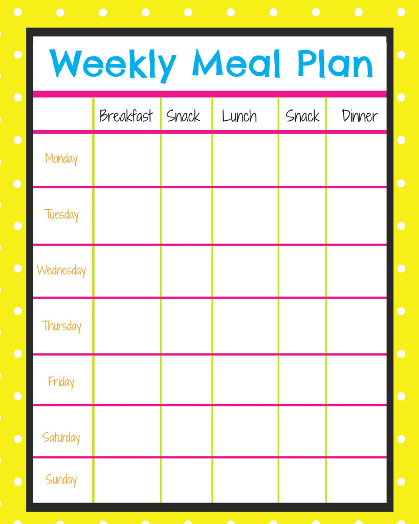 Weekly Menu Planner Weekly Meal Planner Template Meal Planner 