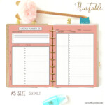 Weekly Planner A5 Planner Insert Productivity Planner A5 Weekly