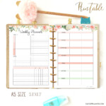 Weekly Planner A5 Planner Insert Productivity Planner Weekly Planner