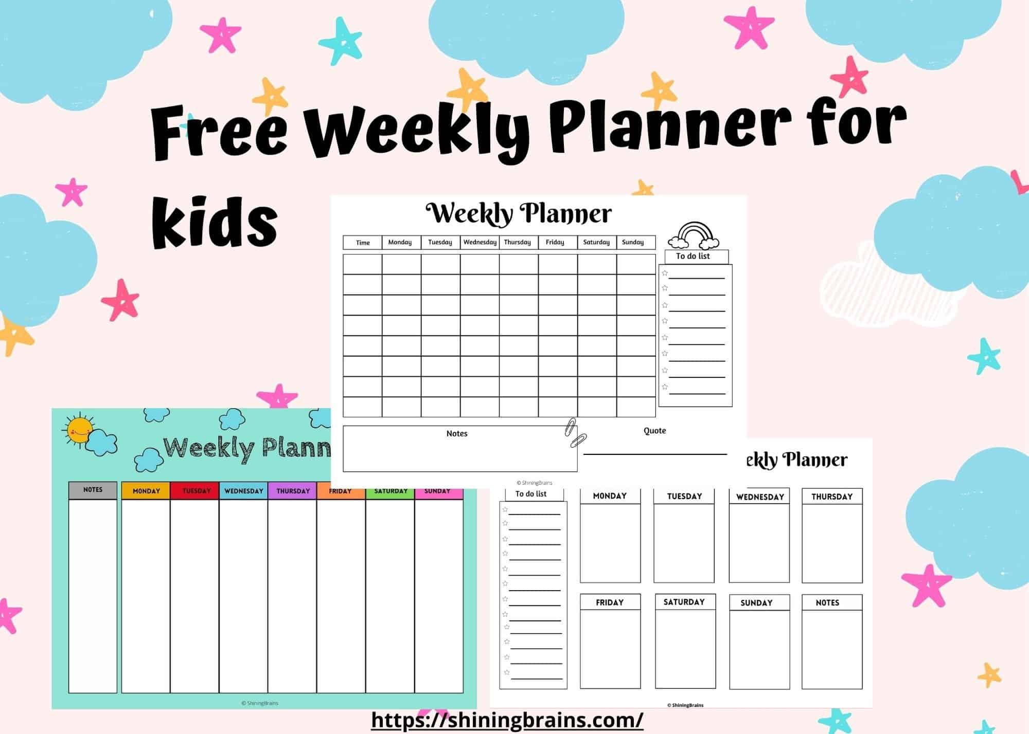 Weekly Planner Blank Bullet Journal Printables