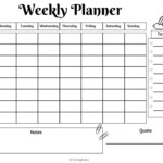 Weekly Planner For Kids Timetable For Kids FREE Printable Shining