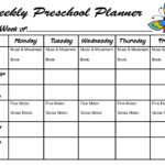 Weekly Planner For Your Preschool Class TeachersMag