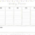 Weekly Planner Free Printables Mylifesmanual