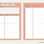 Weekly Planner Pages Printable A5 Planner Refills Weekly Etsy