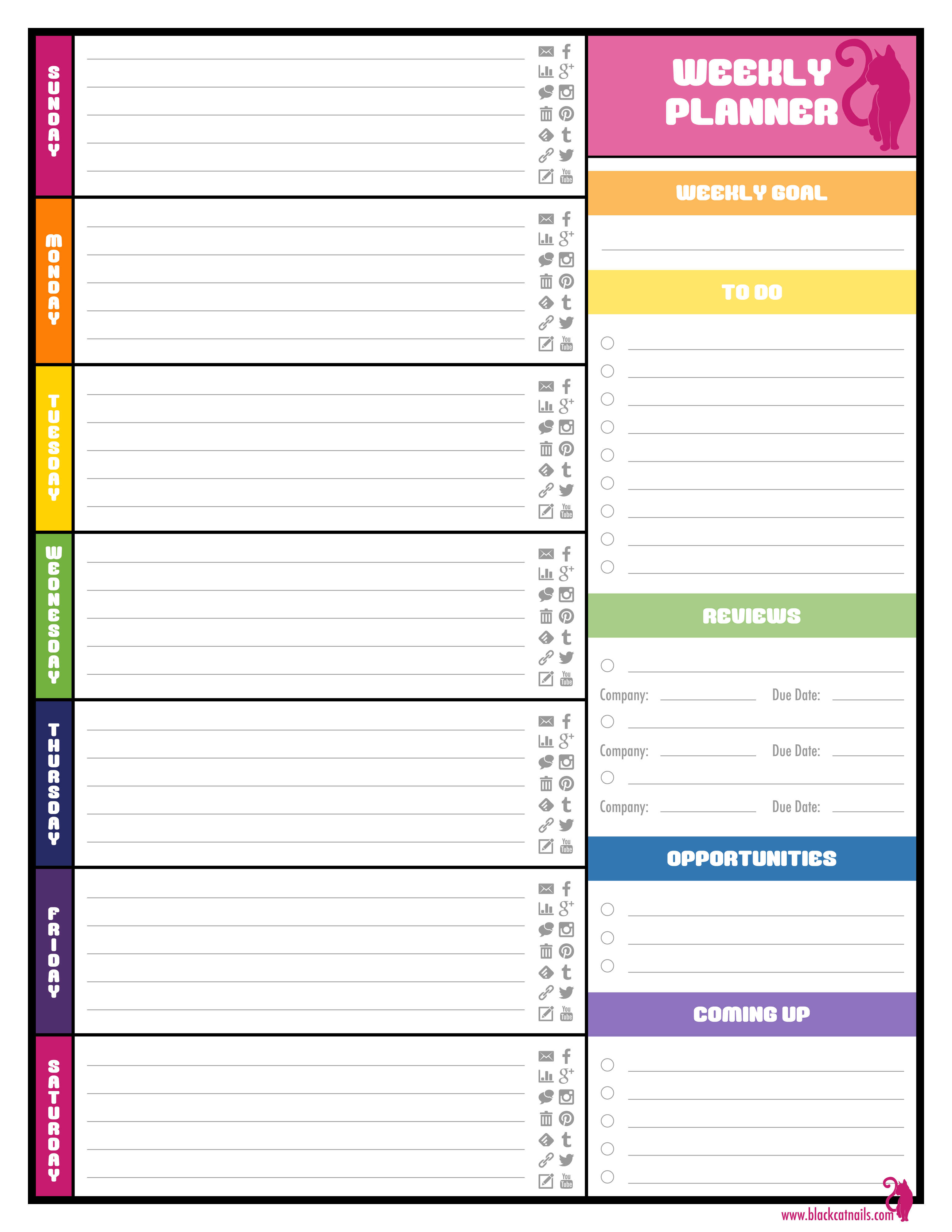 Weekly Planner Pdf Google Free Weekly Planner Templates Weekly