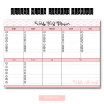 Weekly Planner Printable 2017 Plus BONUS Weekly Social Media Planner