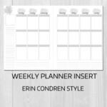 Weekly Planner Printable Erin Condren Style Undated Monday Etsy