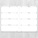 Weekly Planner Printable Horizontal Layout A5 Size Undated Etsy In 2022 Weekly Planner