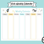 Weekly Planner Printable Kids