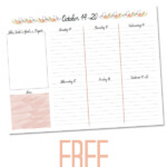 Weekly Planner Printable Thyme Is Honey