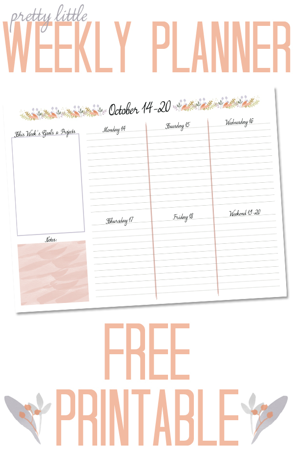 Weekly Planner Printable Thyme Is Honey