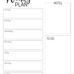 Weekly Planner Sheet Printable Summafinance