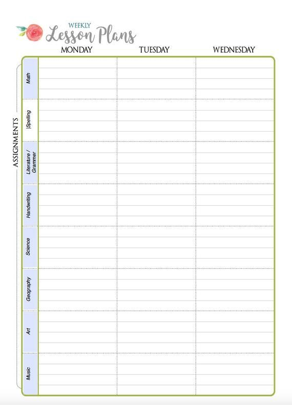 Weekly Planner Template Free Printable Paper Trail Design Editable 