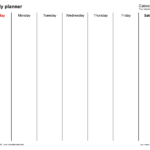 Weekly Planner Template Horizontal Pilcenter