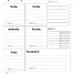 Weekly Planner Template Weekly Planner Free Printable Weekly Planner