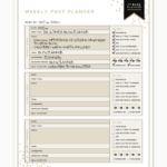 Weekly post planner example Designer Blogs