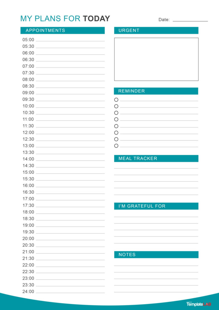 Weekly Schedule Free Printable Daily Planner Template Crownflourmills