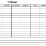 Weekly Schedule Printable With Times And Notes In 2021 Weekly