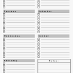 Weekly Schedule Template Pdf Printable PDF Template