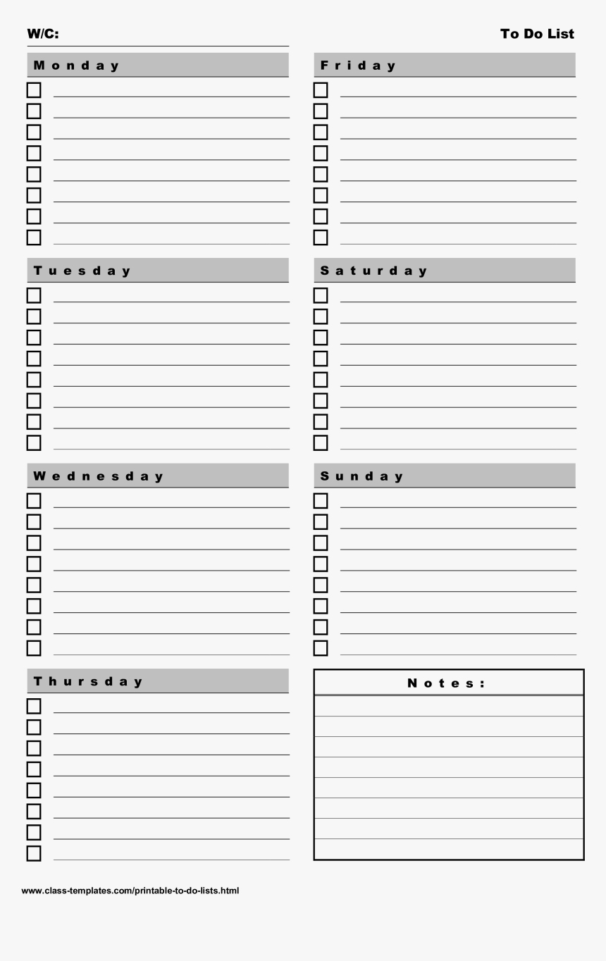 Weekly Schedule Template Pdf Printable PDF Template