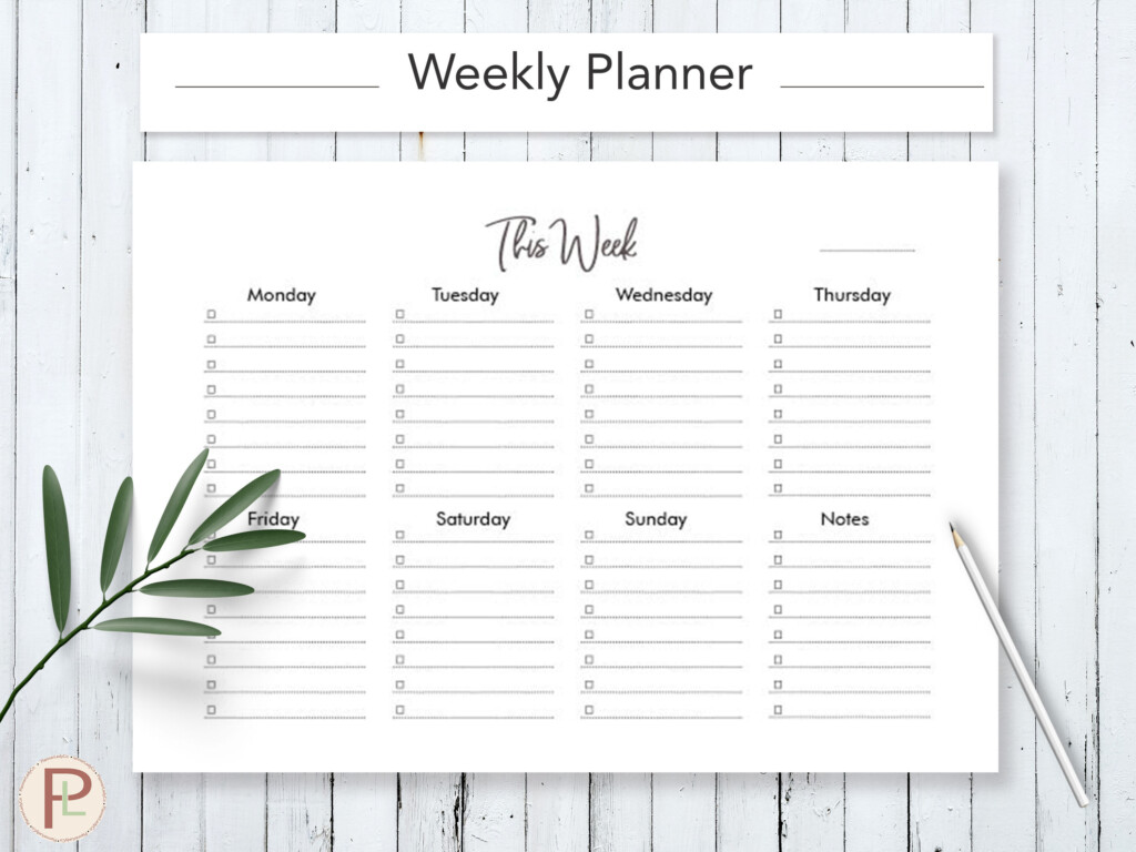 Weekly Task Planner Printable By HelArtShop TheHungryJPEG