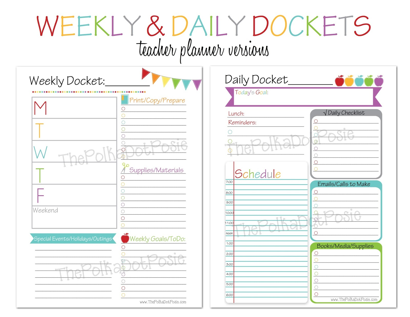 Weekly Teacher Planning Calendar Template Software Free Download