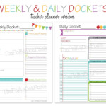 Weekly Teacher Planning Calendar Template Software Free Download