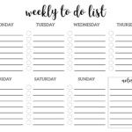 Weekly To Do List Printable Checklist Template Paper Trail Design