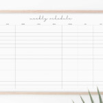 Weekly Wall Planner Large Hourly Printable Planner Undated Etsy