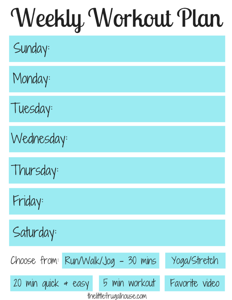 Weekly Workout Plan Template workouttemplate wourkout Weekly 